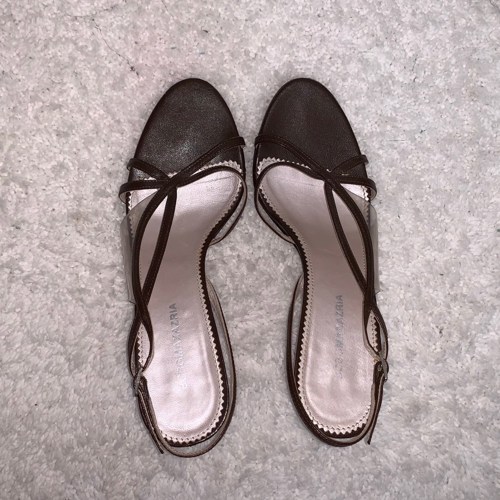 BCBG Max Azria Chocolate Kitten Heel Sandal - Picture 2 of 8